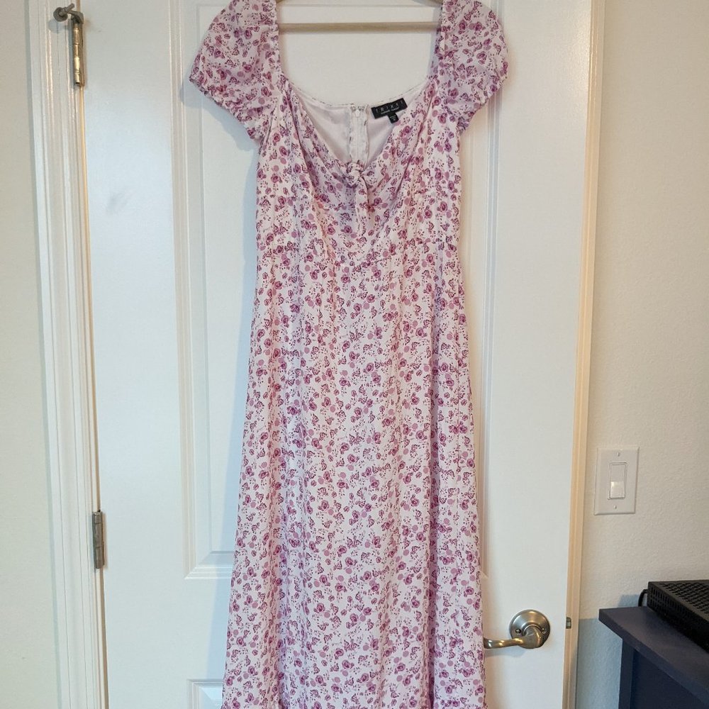 Trixxi Purple Floral Maxi Dress NWOT